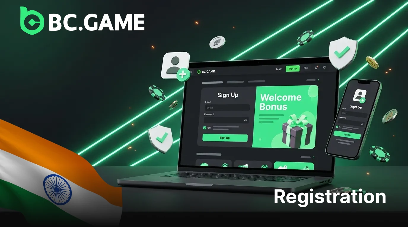 BC Game sign up and login in India